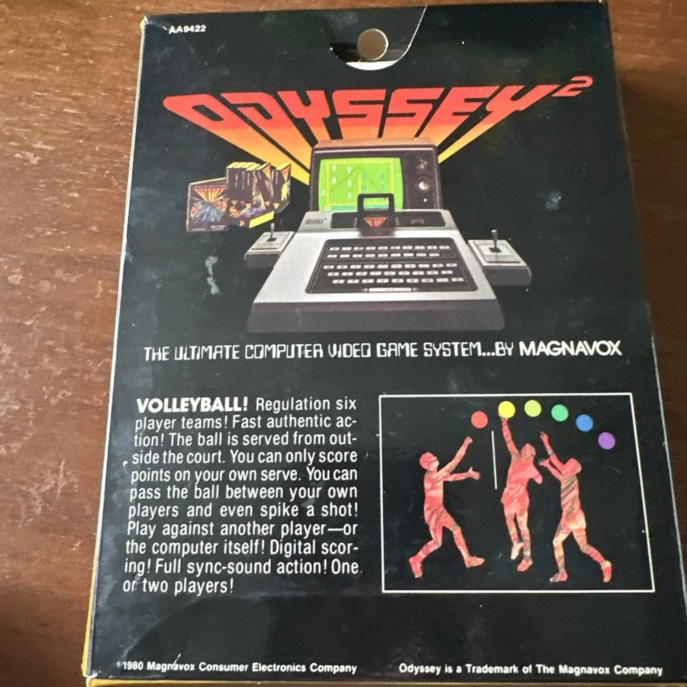 Volleyball! Magnavox Odyssey 2 1980 Complete In Box CIB Manual AA9422 Retro Game